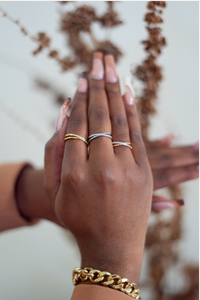 Criss Cross Cubic Zirconia Ring
